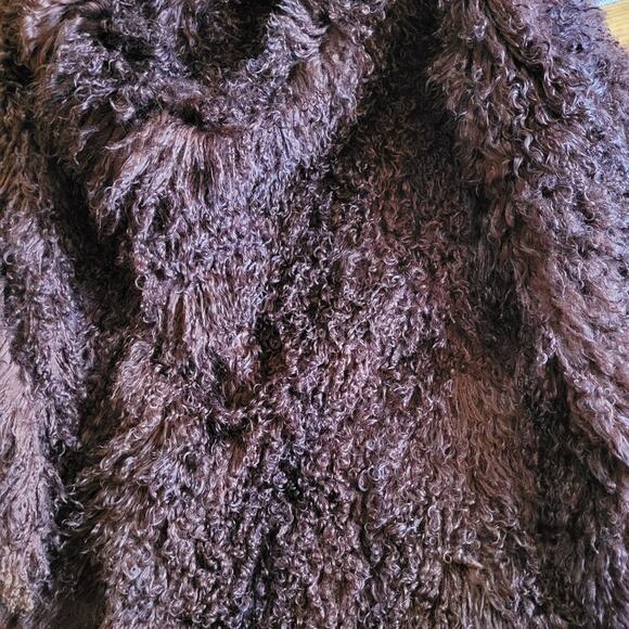 Simon Freres fourrures Saks Mongolian Sheepskin Leather Coat Penny Lane 70s - Picture 8 of 15